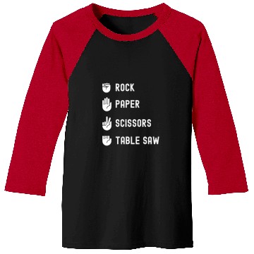 Discover Rock Paper Scissors Table Saw Woodworking Baseball Tees