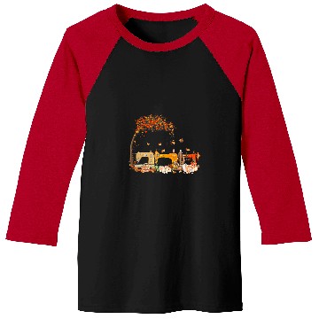 Discover Sewing Machine Lover Quilter Fall Vibes Baseball Tees