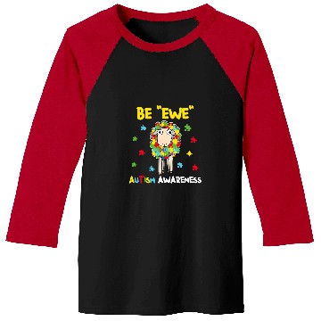 Discover Autism Be Ewe Autism AwarenessAutism Spectrum ASD Support Autism 216 Neurodiverse Baseball Tees