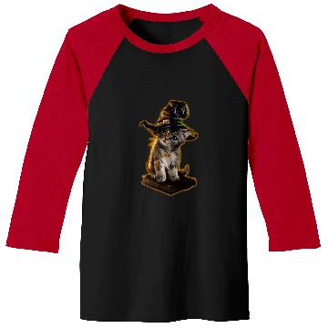 Discover Cute Cat Kitten Witch Halloween Spell Book Lover Baseball Tees