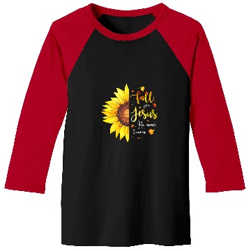 Discover Christian Fall For Jesus He Never Leaves Christian Jesus Lovers272 Christ Baseball Tees