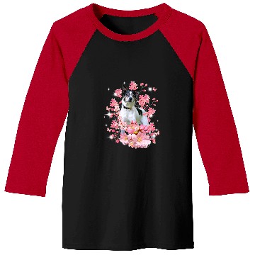 Discover Dog Rat Terrier Cherry Blossom Flowers Baseball Tees