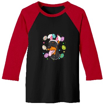 Discover Dog Doberman Easter Egg Lover Bunny Ear Doberman Dog Face Easter Sunday Baseball Tees