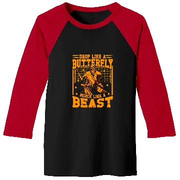 Discover Drop like a Butterfly block like a Beast Baseball Tees