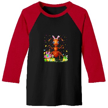 Discover Easter Ant Bunny Egg Hunting Ant Easter Sunday Baseball Tees