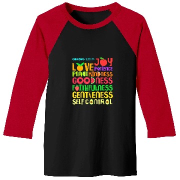 Discover Christian The Fruit of The Spirit Christian Bible Verse Baseball Tees