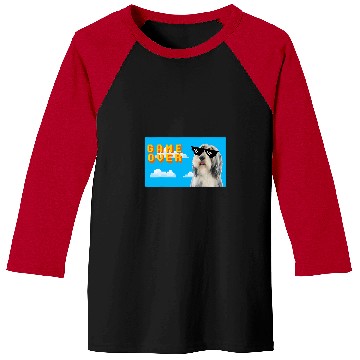 Discover 8Bit Game Over Bearded Collie Baseball Tees