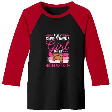 Discover Dog Goldendoodle Never stand between a Girl and her Goldendoodle Baseball Tees