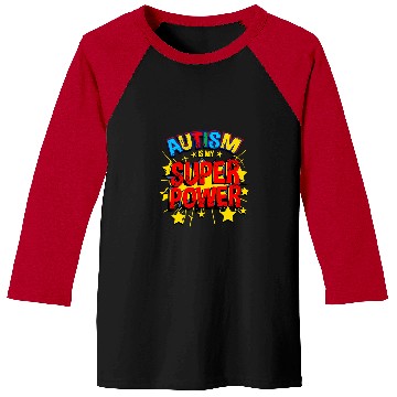 Discover Autism Is My Superpower Neurodiverse Baseball Tees