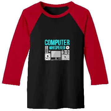 Discover Computer Whisperer IT Tech Software Programmer Geek Graphic Baseball Tees