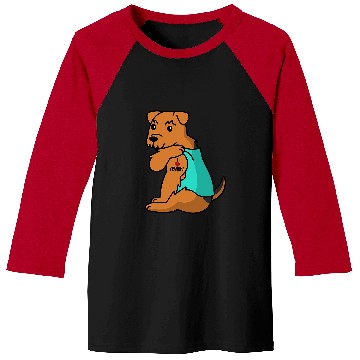 Discover Dog Airedale Terrier I Love Grandma Tattoo Airedale Terrier Dog Baseball Tees