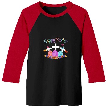 Discover Christian Happy Easter Jesus Resurrection Sunday Egg Rabbit Holiday Christ Baseball Tees