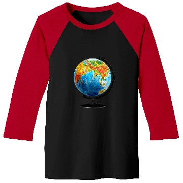 Discover Earth Globe Geography Baseball Tees
