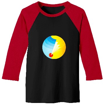 Discover Abstract Circle Geometric Digital Illustration Baseball Tees