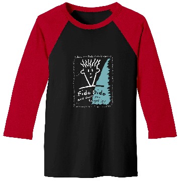 Discover Fido Dido Text Frame 1 Baseball Tees