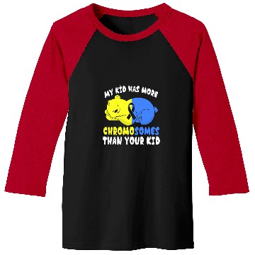Discover Blue Yellow Ribbon Animal Cute Bear Down Syndromes Awareness Baseball Tees