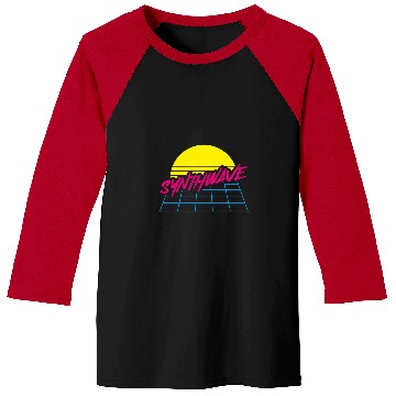 Discover 80s Synthwave Art Retrowave Retro Synthie Wave Baseball Tees