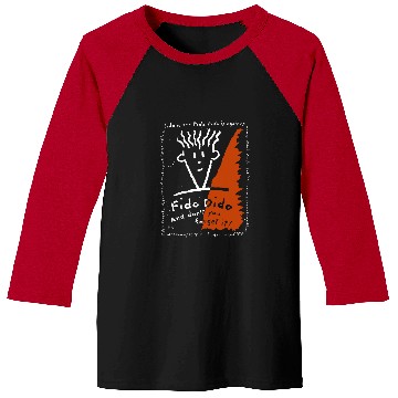 Discover Fido Dido White And Orange Text Frame Baseball Tees
