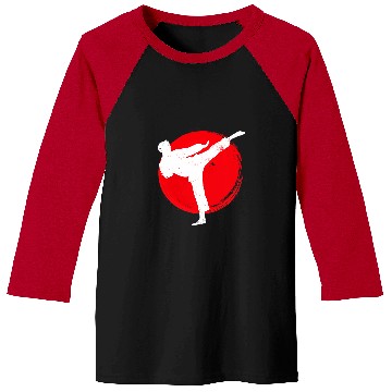 Discover Karate Kick Symbol Karateka Baseball Tees