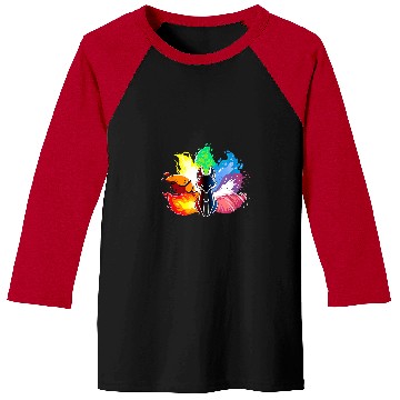 Discover Fox Lover Beatiful elemental kitsune fox japan spirit Baseball Tees