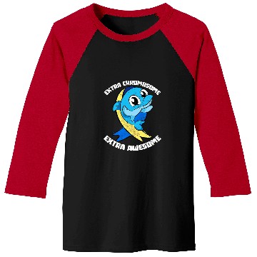 Discover Extra Chromosome Extra Awesome Dolphin Down Syndromes Baseball Tees