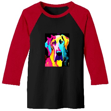 Discover Dog Great Dane Pop Art Graphic Gradient Baseball Tees