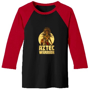 Discover Aztec Warrior King Mexican Native Art Mayans 4 Baseball Tees