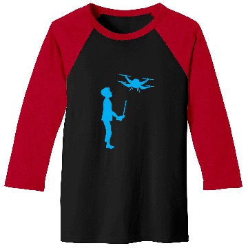 Discover Drone Quadcopter Pilot Flying Model Flight Quadcopter Baseball Tees