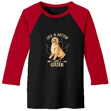 Discover Goldie Life Is Better With A Golden Retriever Funny Puppy Lover 210 Golden Retriever Dog Baseball Tees