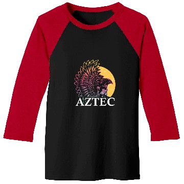 Discover Aztec Warrior King Mexican Native Art Maya Mayans 6 Baseball Tees