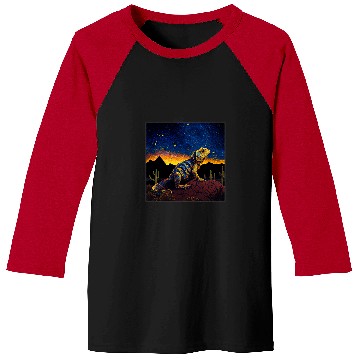 Discover Surrealism Starry Night Chuckwalla Baseball Tees