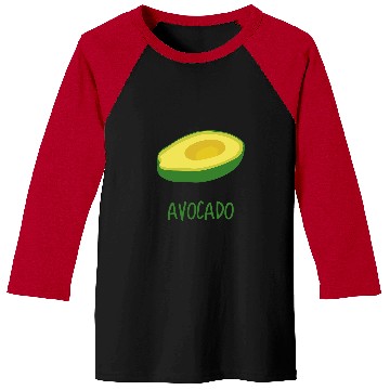 Discover Avocado Word with Fruit Baseball Tees