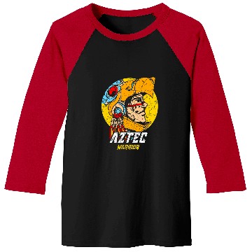 Discover Aztec Warrior King Mexican Native Art Maya Mayans 4 Baseball Tees