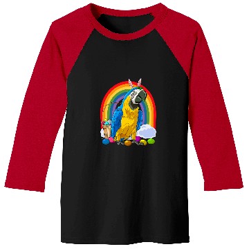Discover BlueAndYellow Macaw Easter Eggs Bunny Parrot Baseball Tees