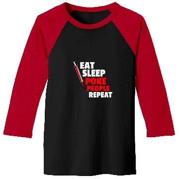 Discover Eat Sleep Poke People Repeat Phlebotomist Phlebotomy Baseball Tees