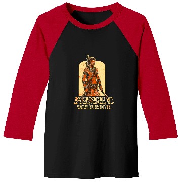 Discover Aztec Warrior King Mexican Native Art Mayans 5 Baseball Tees
