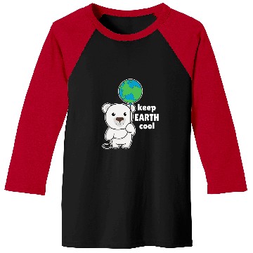 Discover Funny Bear Polar Bear With Earth Climate Protection keeps earth cool Cute Bears Baseball Tees