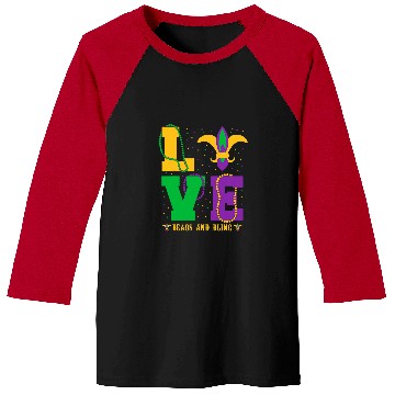 Discover Beads Bling Love Fat Tuesday Baseball Tees