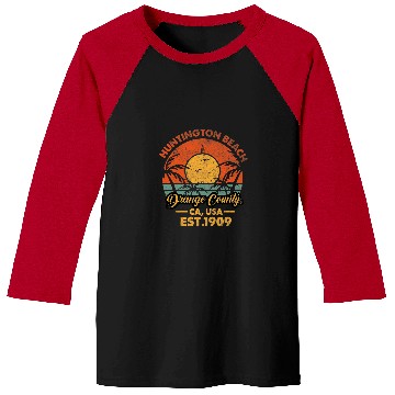 Discover Surf Life Mens Cool Huntington Beach 2019 Surfing Vintage Baseball Tees