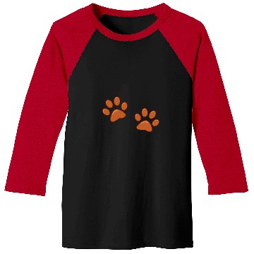 Discover Brown Paw Prints Baseball Tees
