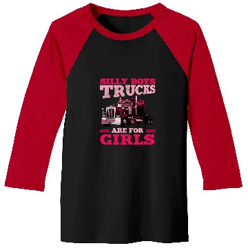 Discover Trucker Gifts Tractor Trailer 18 Wheeler Trucks For Girls Baseball Tees