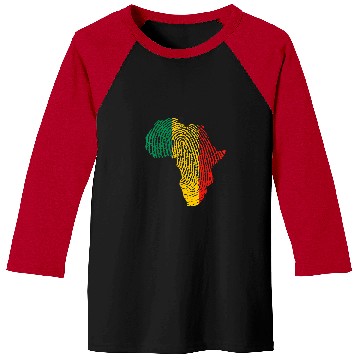 Discover Pan African Flag Fingerprint Black History Month Proud Baseball Tees
