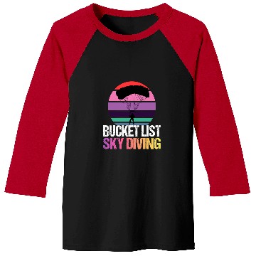 Discover Skydiving Gift Funny Skydiver Skydiving Bucket List Skydiving Vintage Baseball Tees