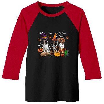 Discover Three Cavalier King Charles Spaniel Dogs Mummy Witch Lover Baseball Tees