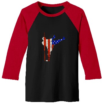 Discover Funny Kung Fu 4th of July Cool American Flag Kung Fu Baseball Tees
