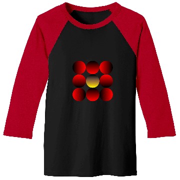 Discover Geometric 3 D Graphic 390 with Red Moon Baseball Tees