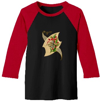 Discover Christmas Silver Bell Holly Illustration 1909 Baseball Tees