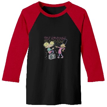 Discover Hey Arnold Arnold Gerald Jamming Distressed Portrait Baseball Tees