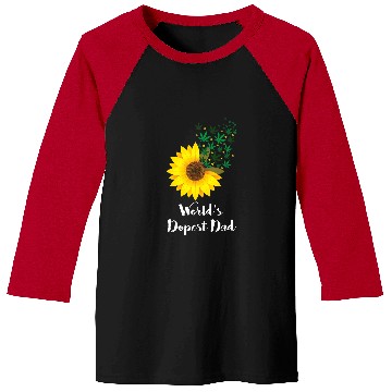 Discover Funny Worlds Dad Cool Sunflower Baseball Tees