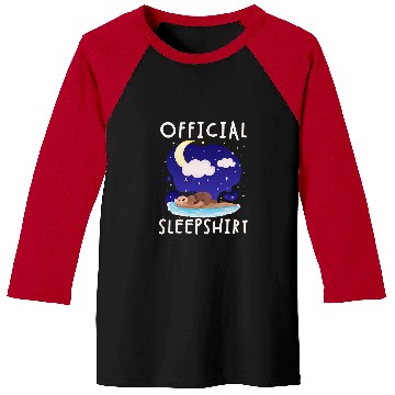 Discover Otters sea Funny Otter Design Official Sleep Baseball Tees